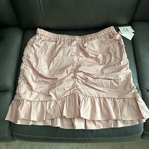 Pink Ruffled Open Edit Women's Skirt Sz L